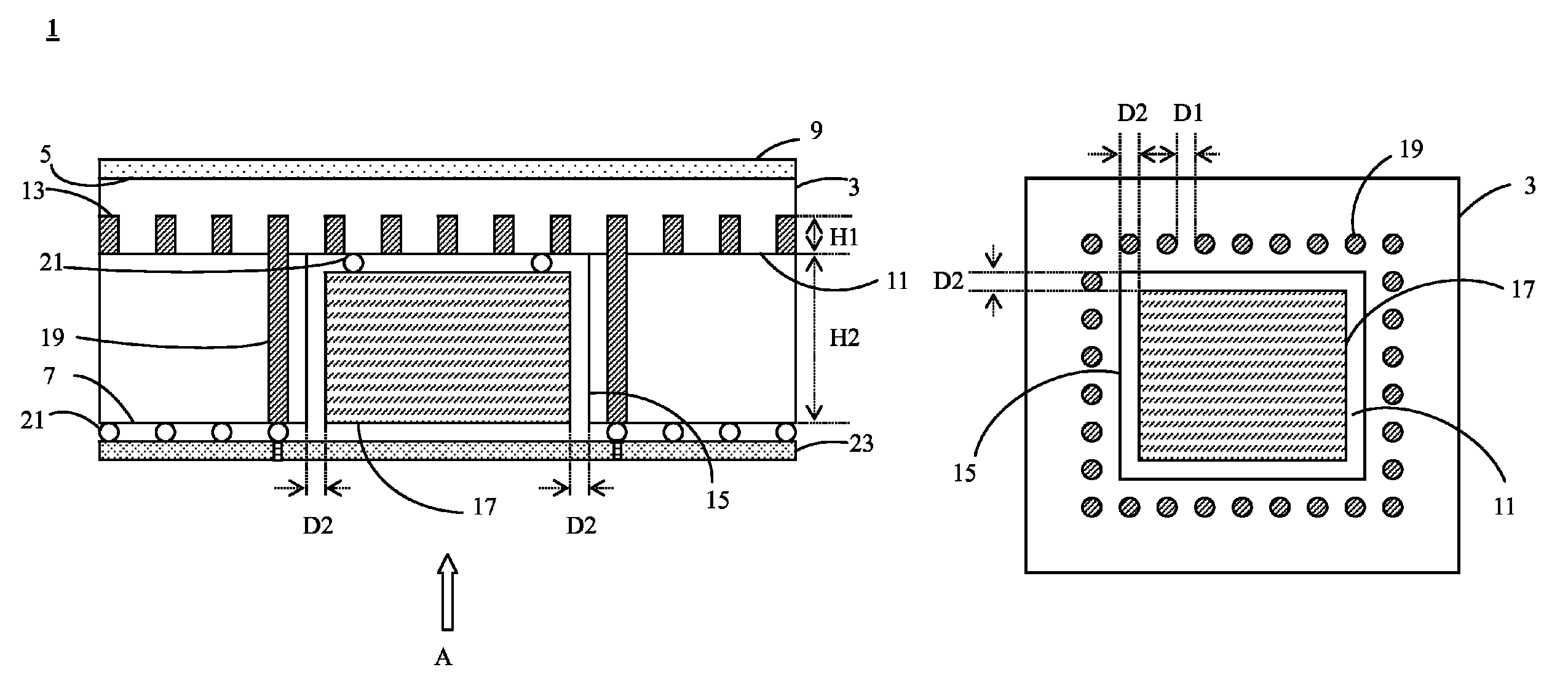 Shielding module integrating antenna and integrated circuit component
