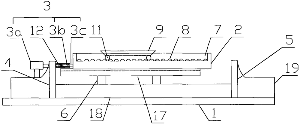 Sand screening device for civil engineering