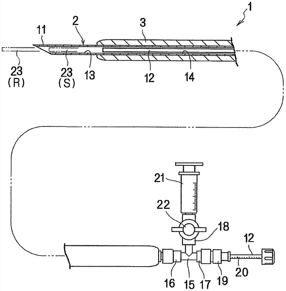 Puncture aspiration method and puncture aspiration device