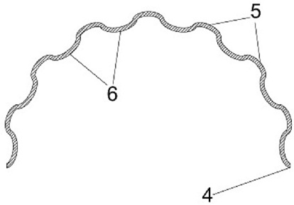 Anti-deformation and shock-absorbing protection structure at top of tunnel