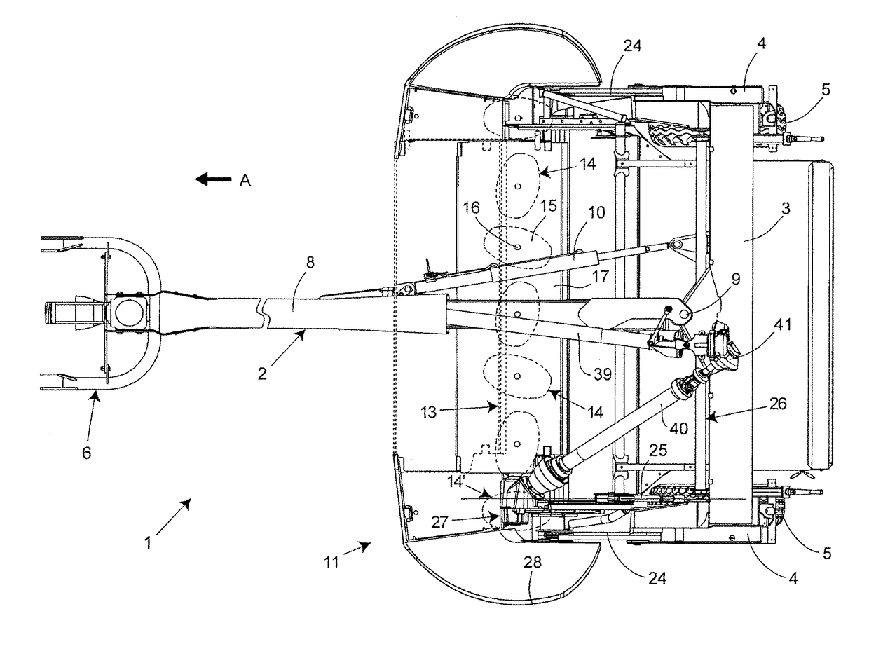 Harvesting machine comprising an improved lubrication device