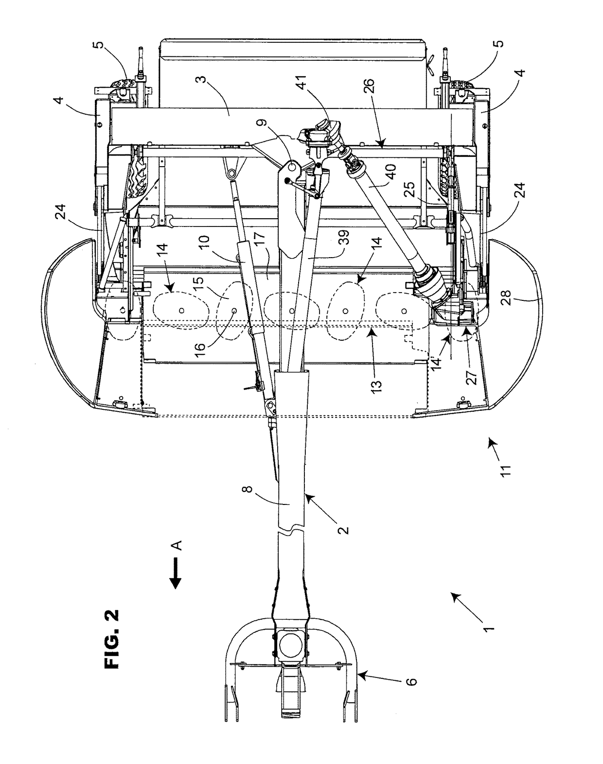 Harvesting machine comprising an improved lubrication device