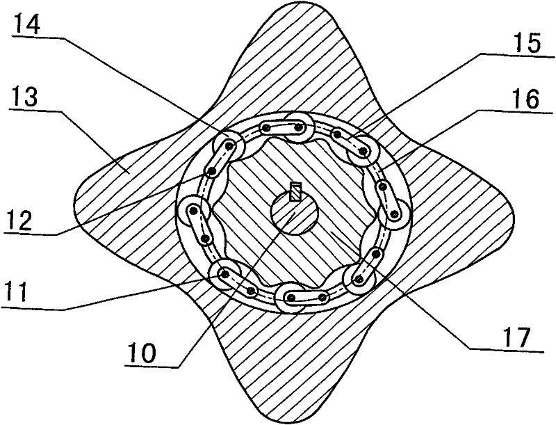 Internal dual-phase shockwave swing link transmission type internal combustion engine