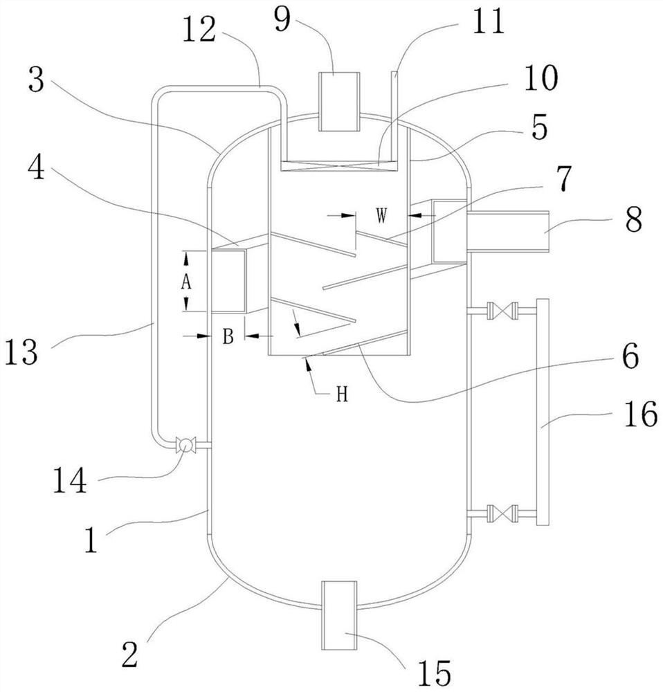 Centrifugal separation pipe, gas-liquid separation device and refrigerating system with device