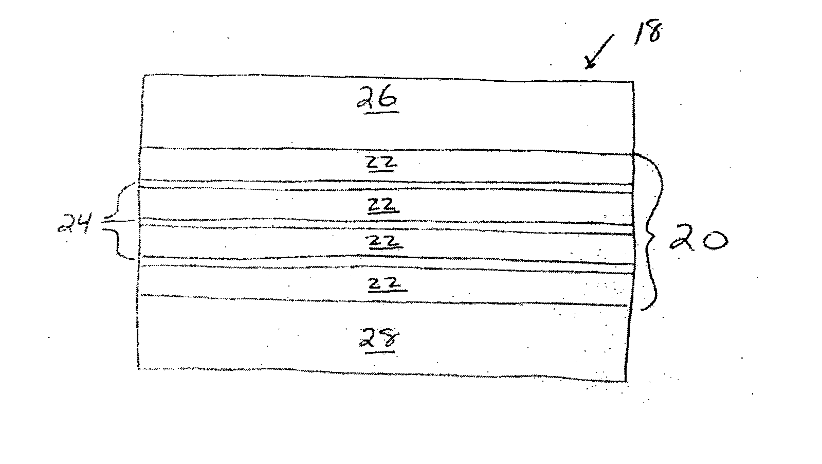 Memory device with discrete layers of phase change memory material