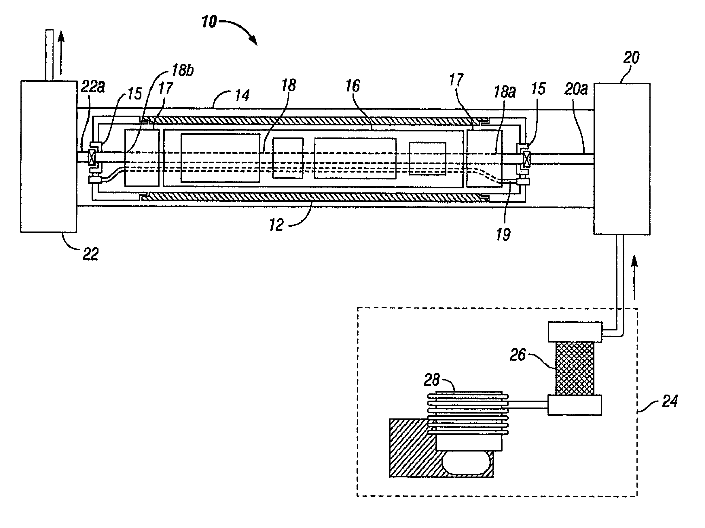 Method and apparatus for cooling flasked instrument assemblies