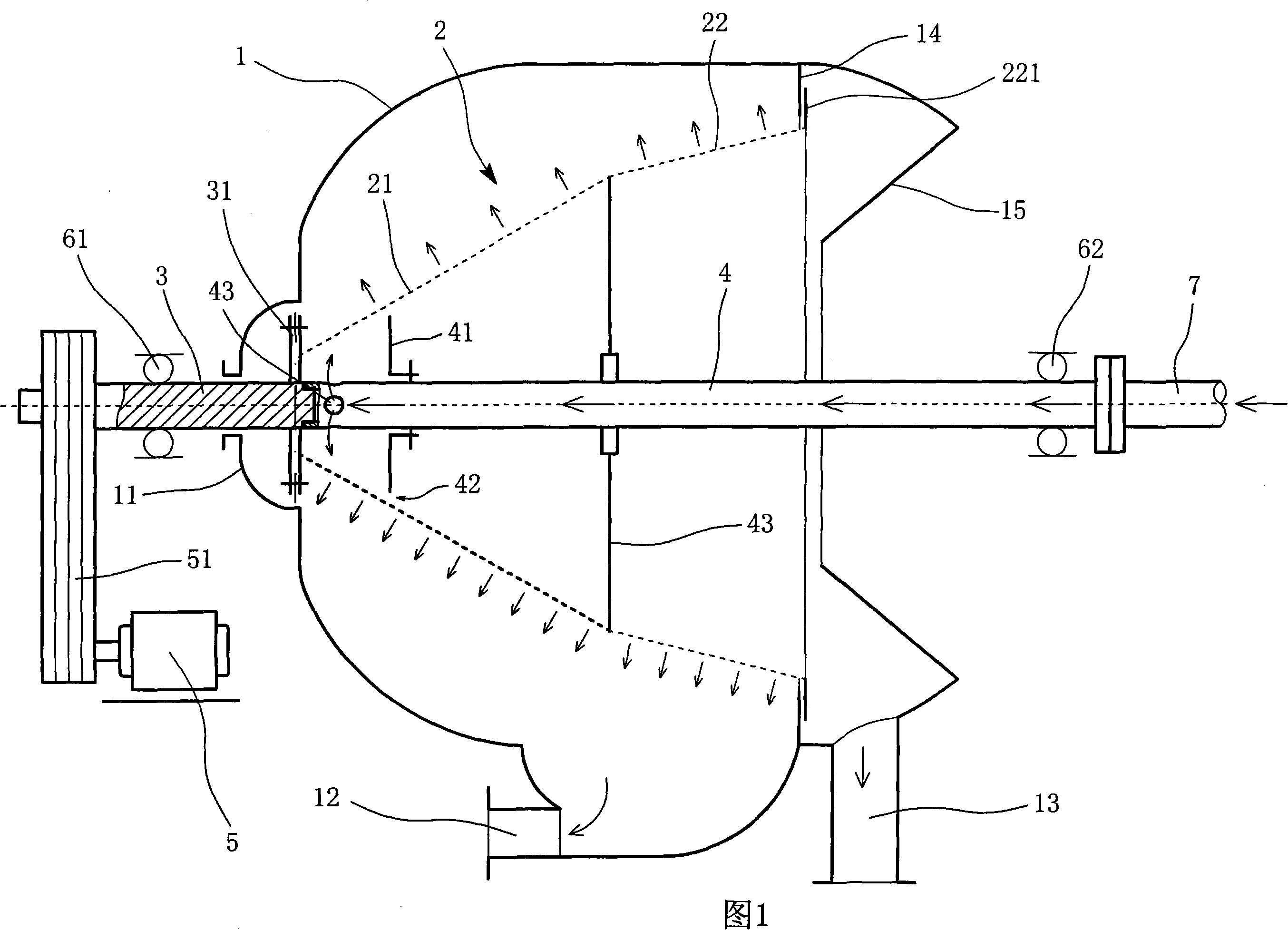 Two-stage centrifugal type cone basket splitter