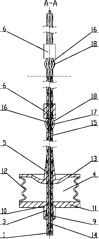 Impact-resistant interval grouting anchor cable and use method thereof