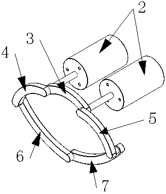 Robot mouth five-rod moving mechanism