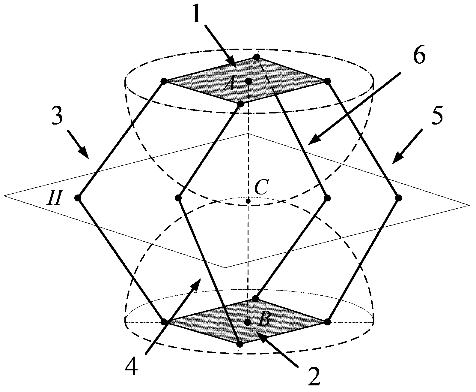 Two-degree-of-freedom equal-diameter sphere pure-rolling parallel rotating mechanism
