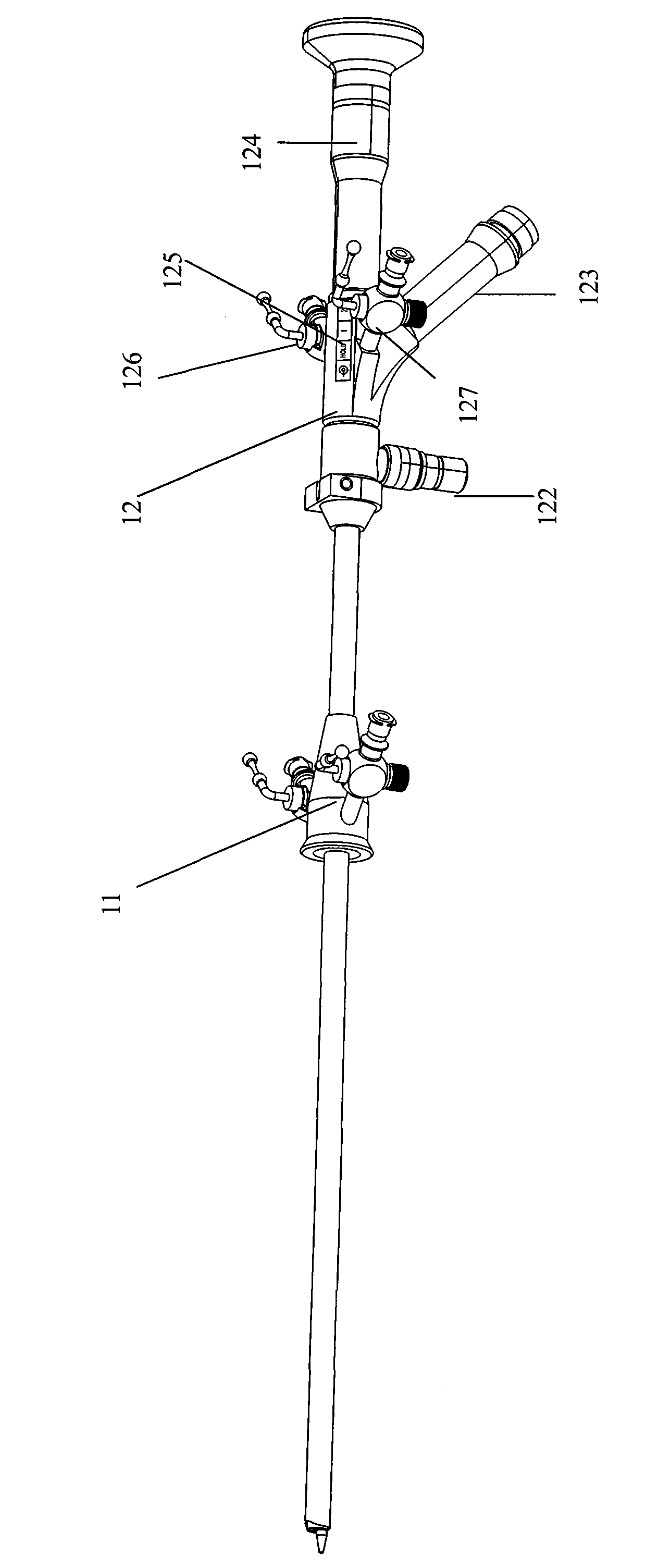 Integral hard ultrasonic hysteroscope system
