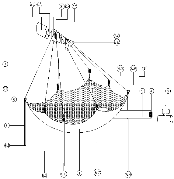 High-density fish culture catching device and catching method thereof