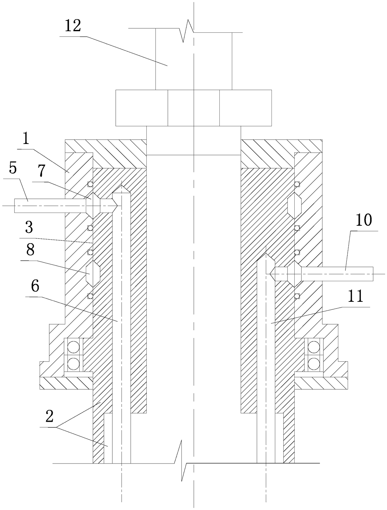 High-pressure jet grouting piling device and high-pressure jet grouting piling method with same