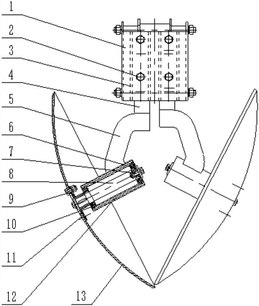 Crop straw stubble cutting-off device