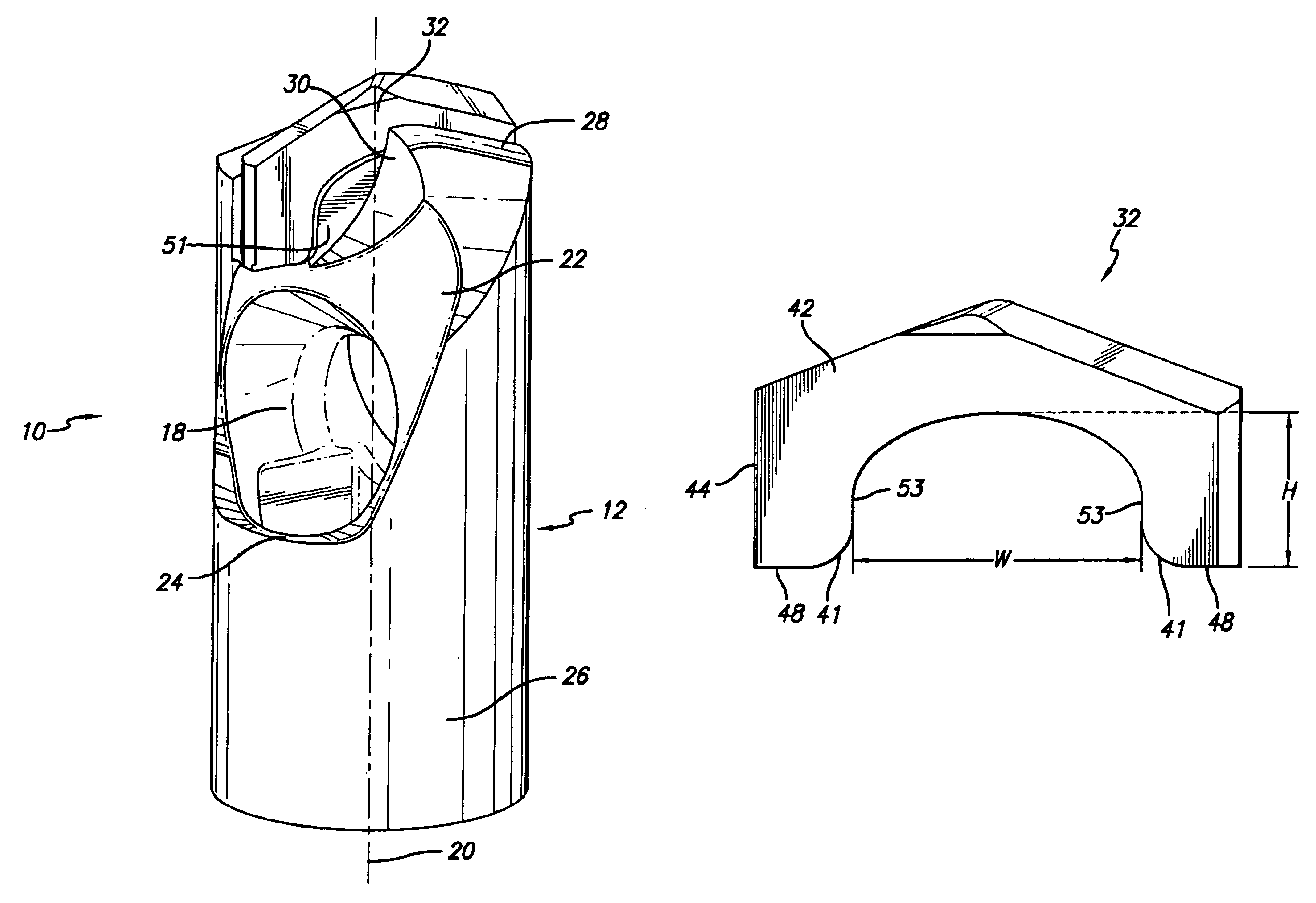 Roof bit and insert assembly