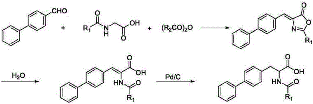 Method for synthesizing D-biphenyl alanine