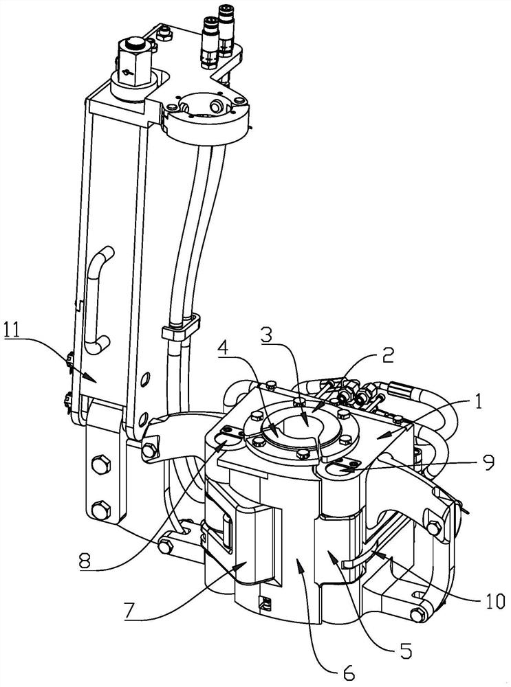 Hydraulic side opening type turnover elevator