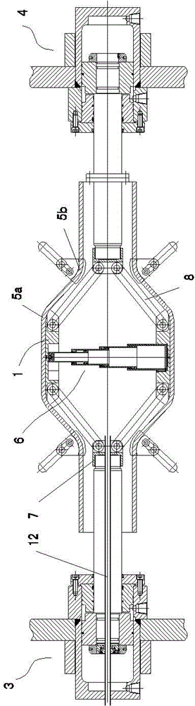 Overall composite mechanical push rod type or inner high-pressure bulging device for car drive axle