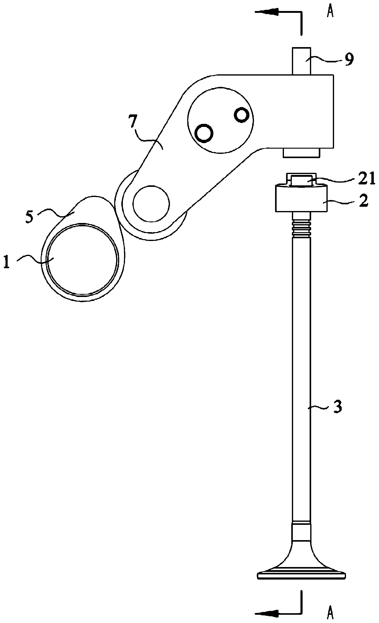 A variable valve lift mechanism, method for controlling valve lift and engine