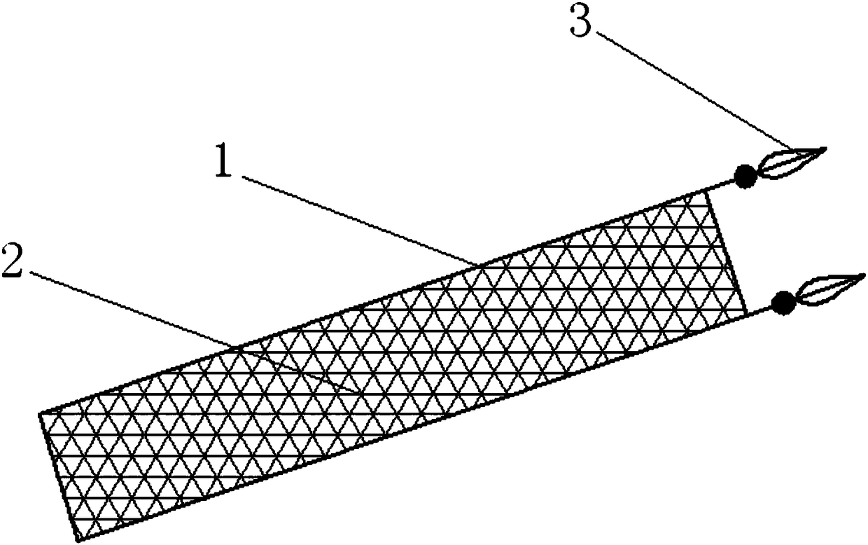 Sliding groove type dam break sand bag projecting method