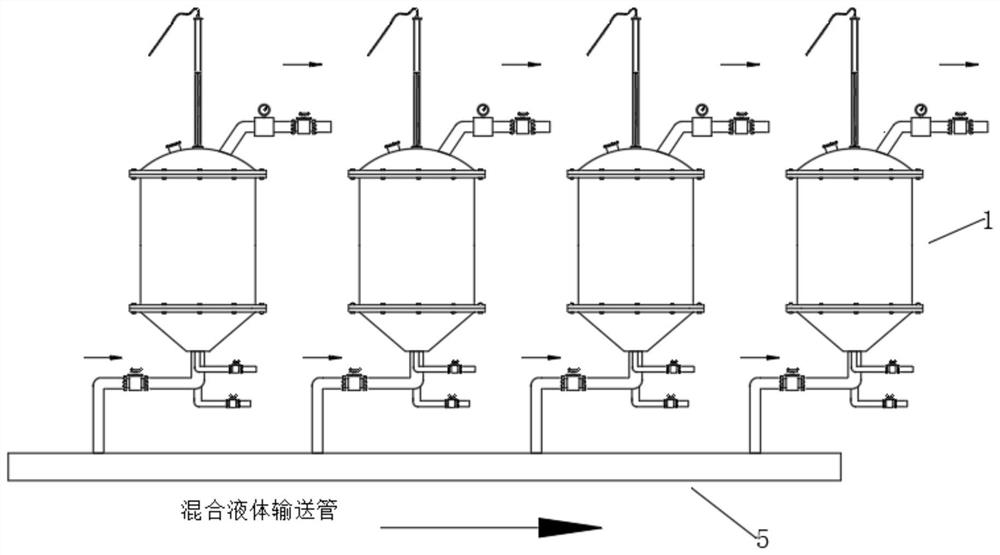 A chemical solution separation tank