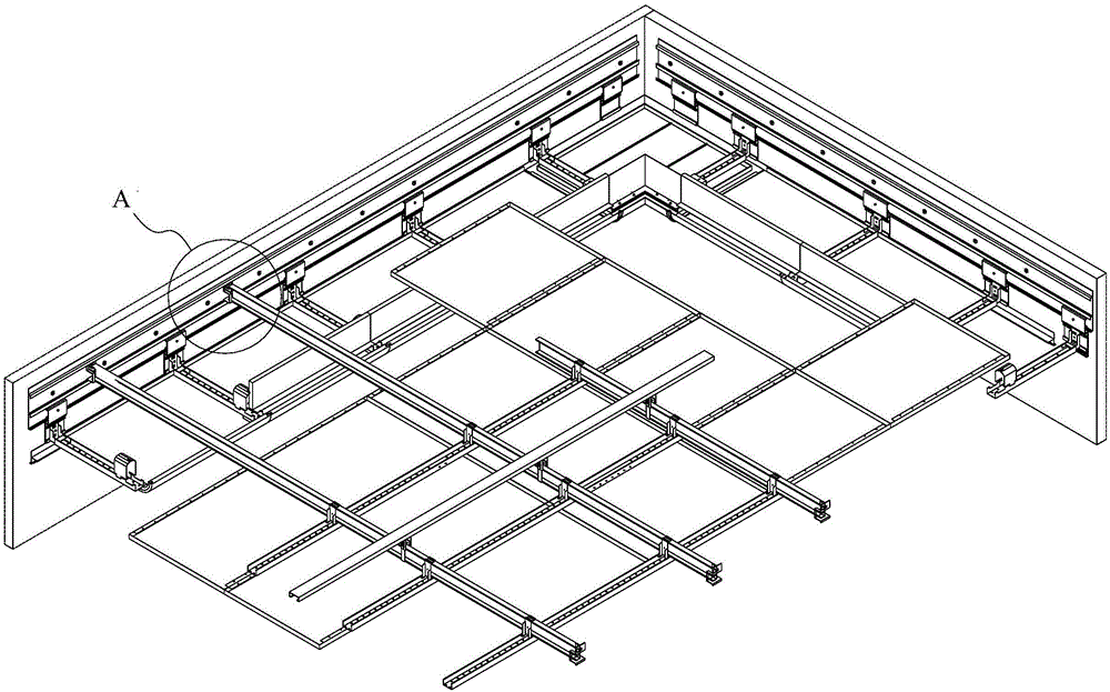 Ceiling keel structure and mounting method