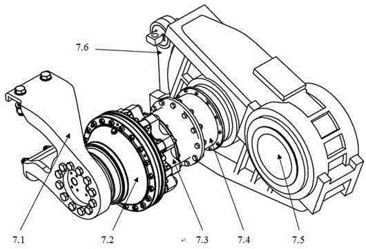 Hydraulic motor drive power bogie