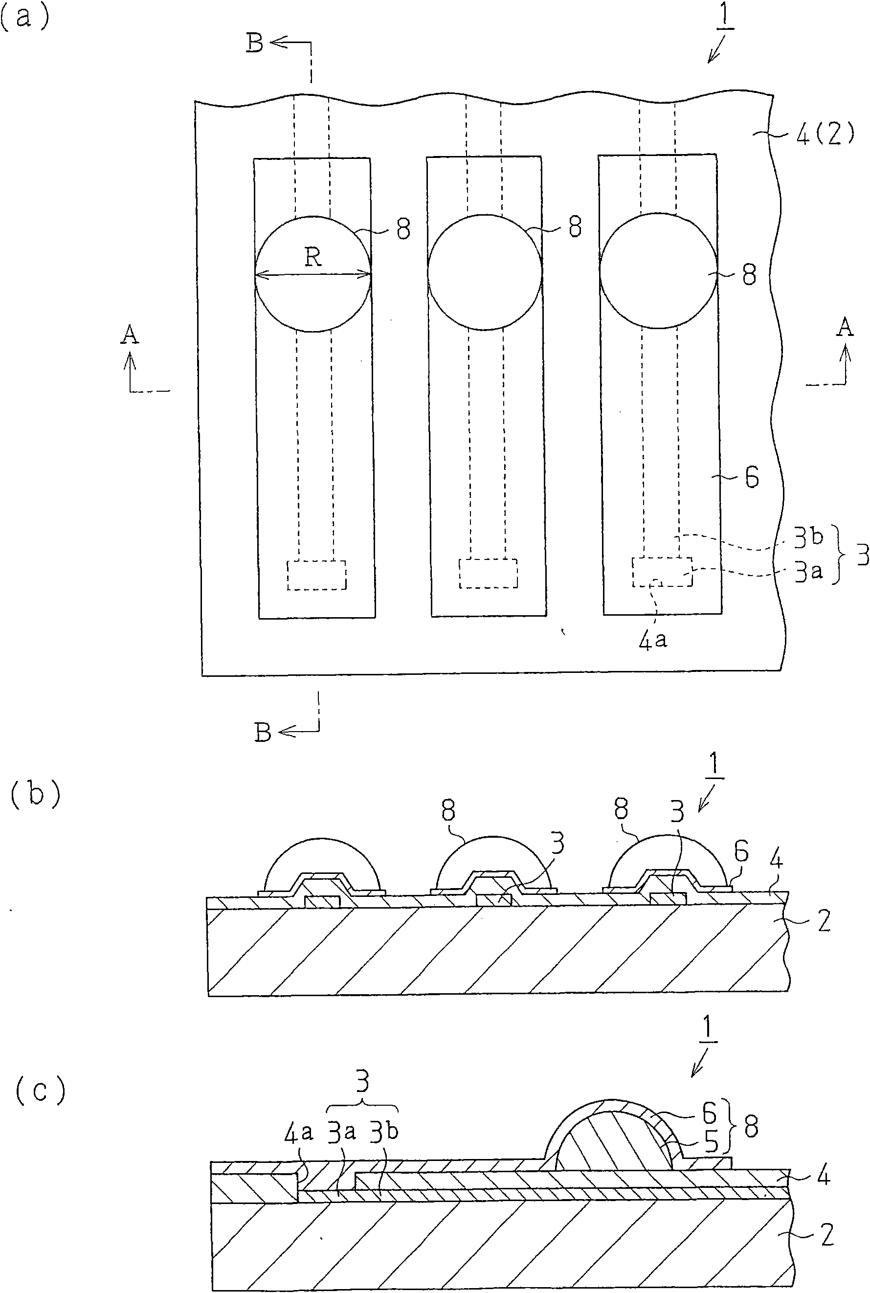 Method for manufacturing a semiconductor device, method and structure for mounting the semiconductor device