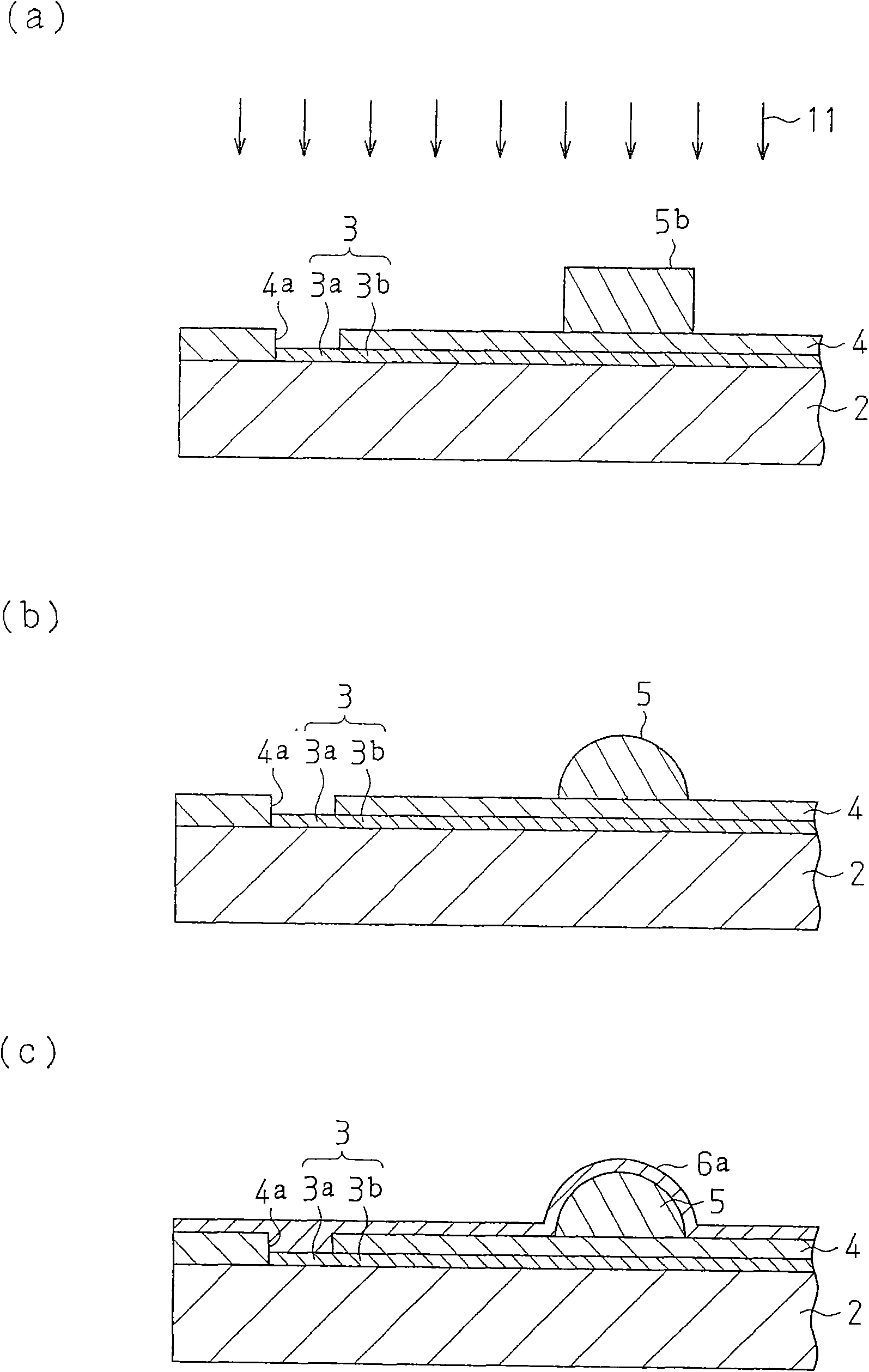 Method for manufacturing a semiconductor device, method and structure for mounting the semiconductor device