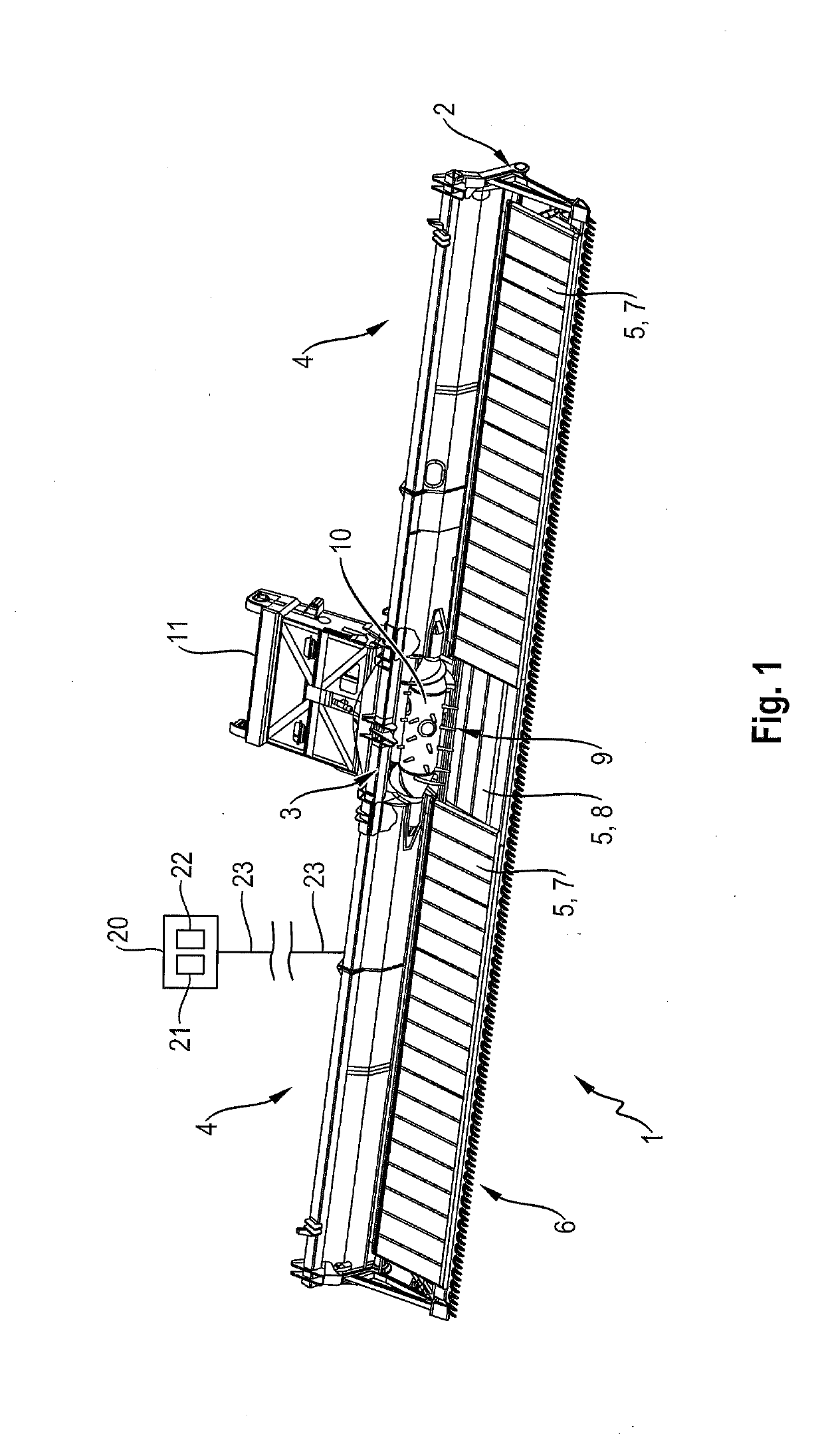 Hight control system for a front harvesting attachment