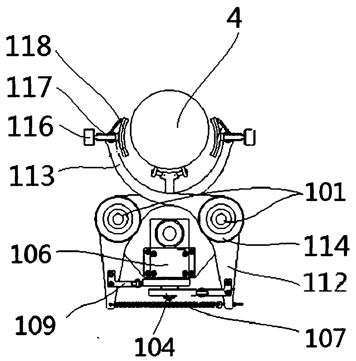 A pole-climbing robot for cleaning insulators of transmission lines with crawling correction