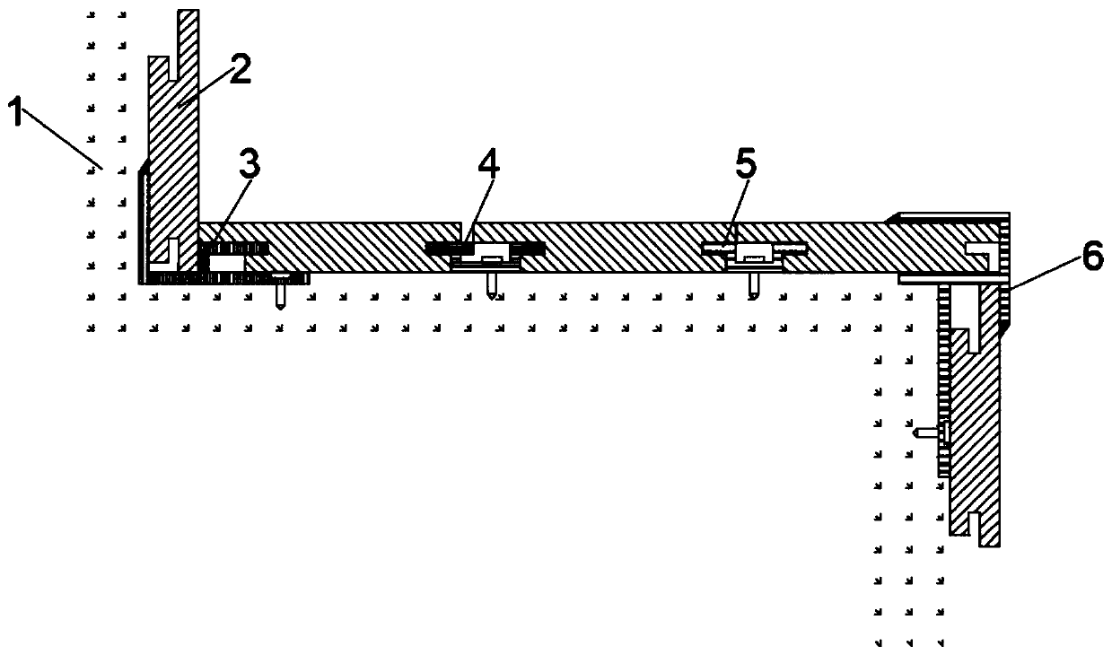 Chair rail fixing structure