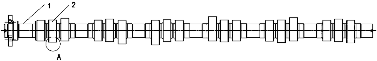 Cam shaft structure with follow steps