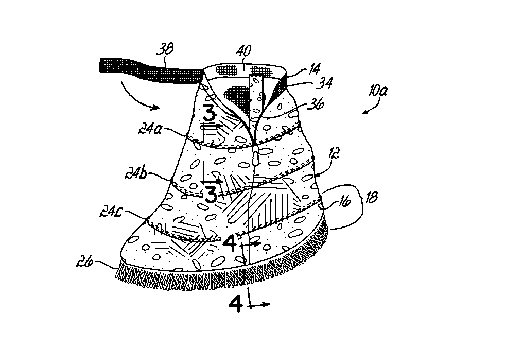 Garment for muffling sound generated by a user's footstep