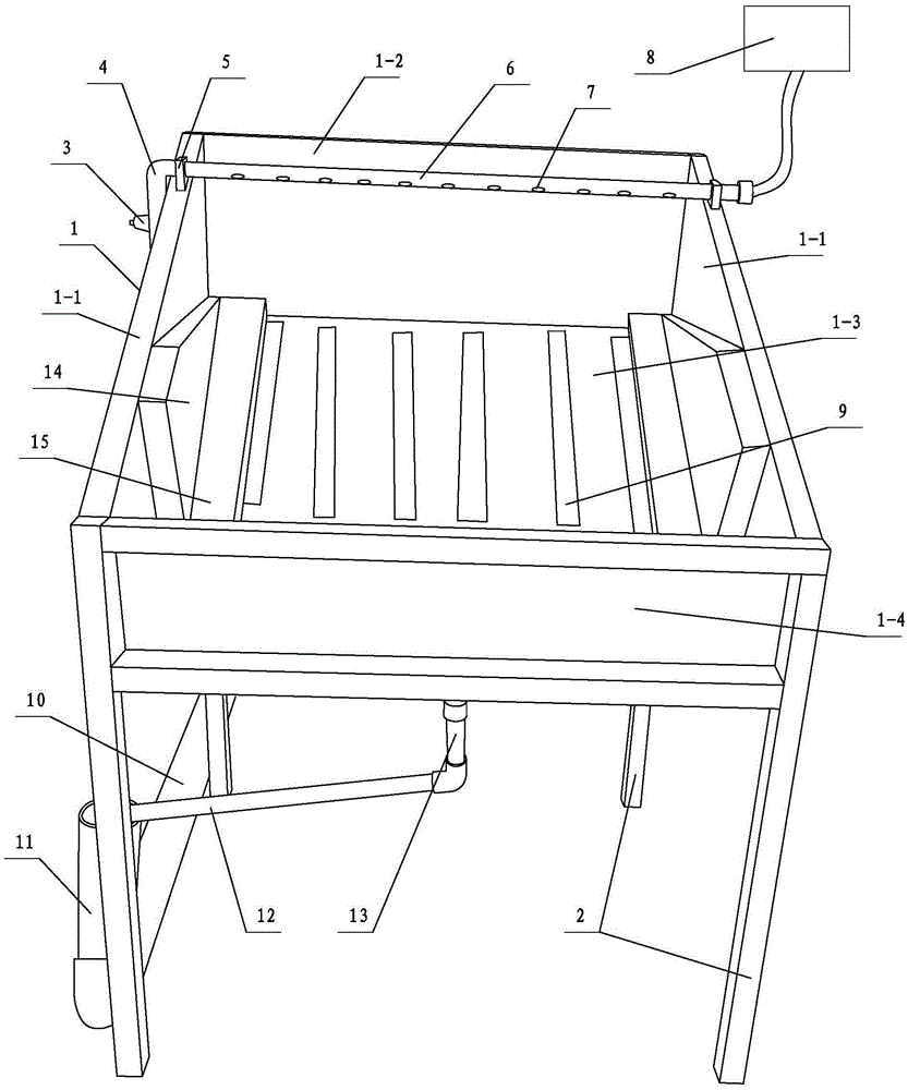 Touch screen piece washing table