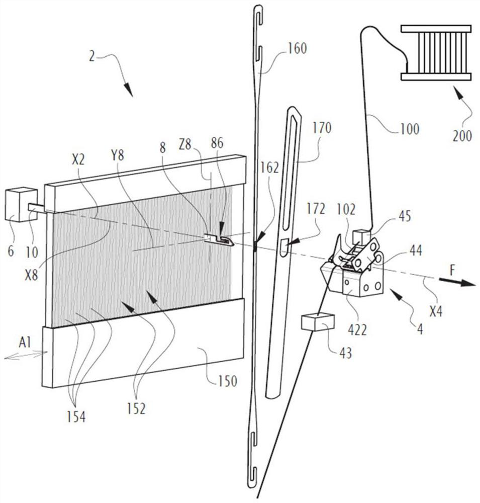 Drawing-in gripper, drawing-in machine including such a gripper and process for drawing-in warp yarns on such a drawing-in machine