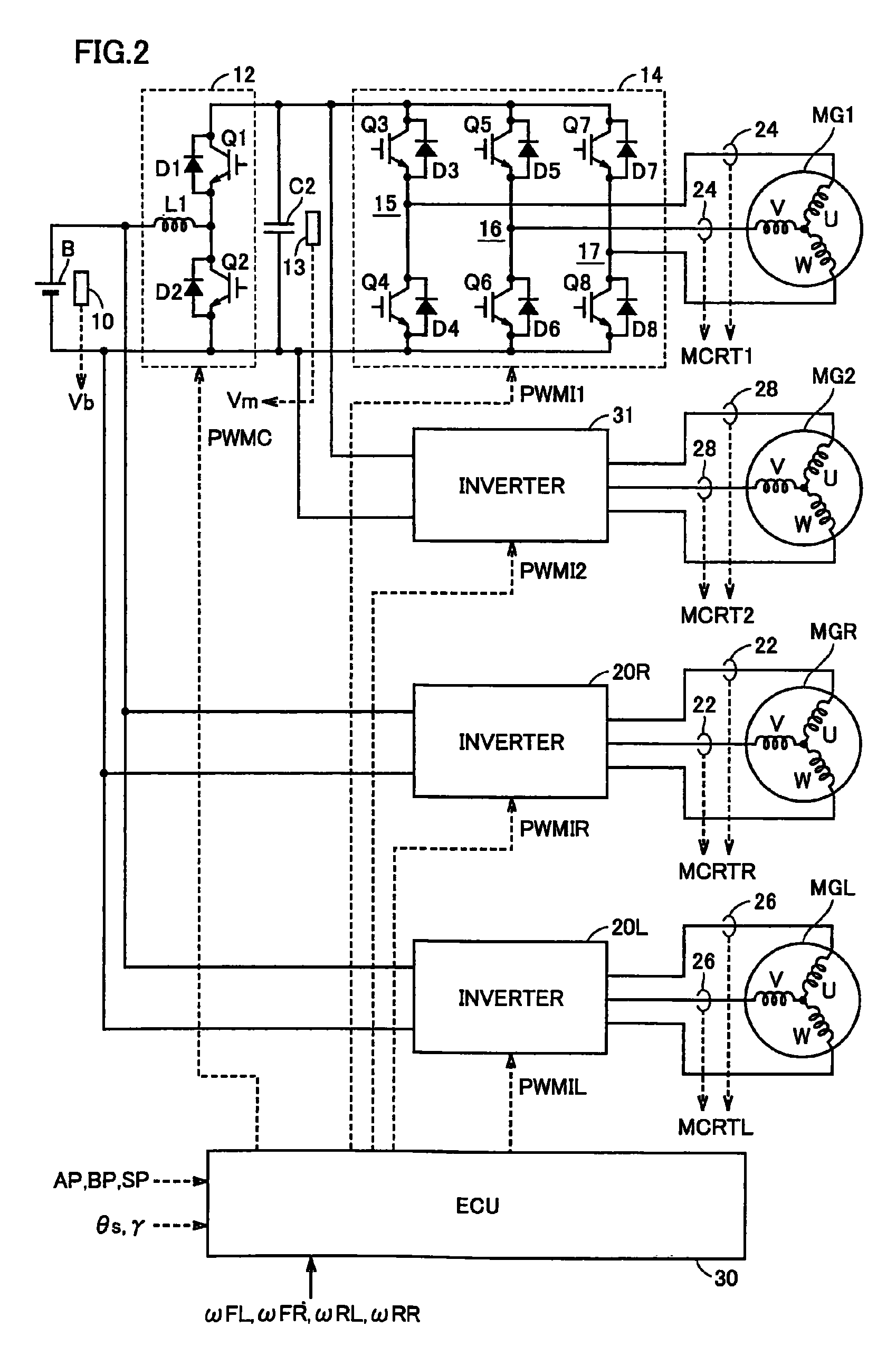 Driving power control apparatus for four wheel drive vehicle