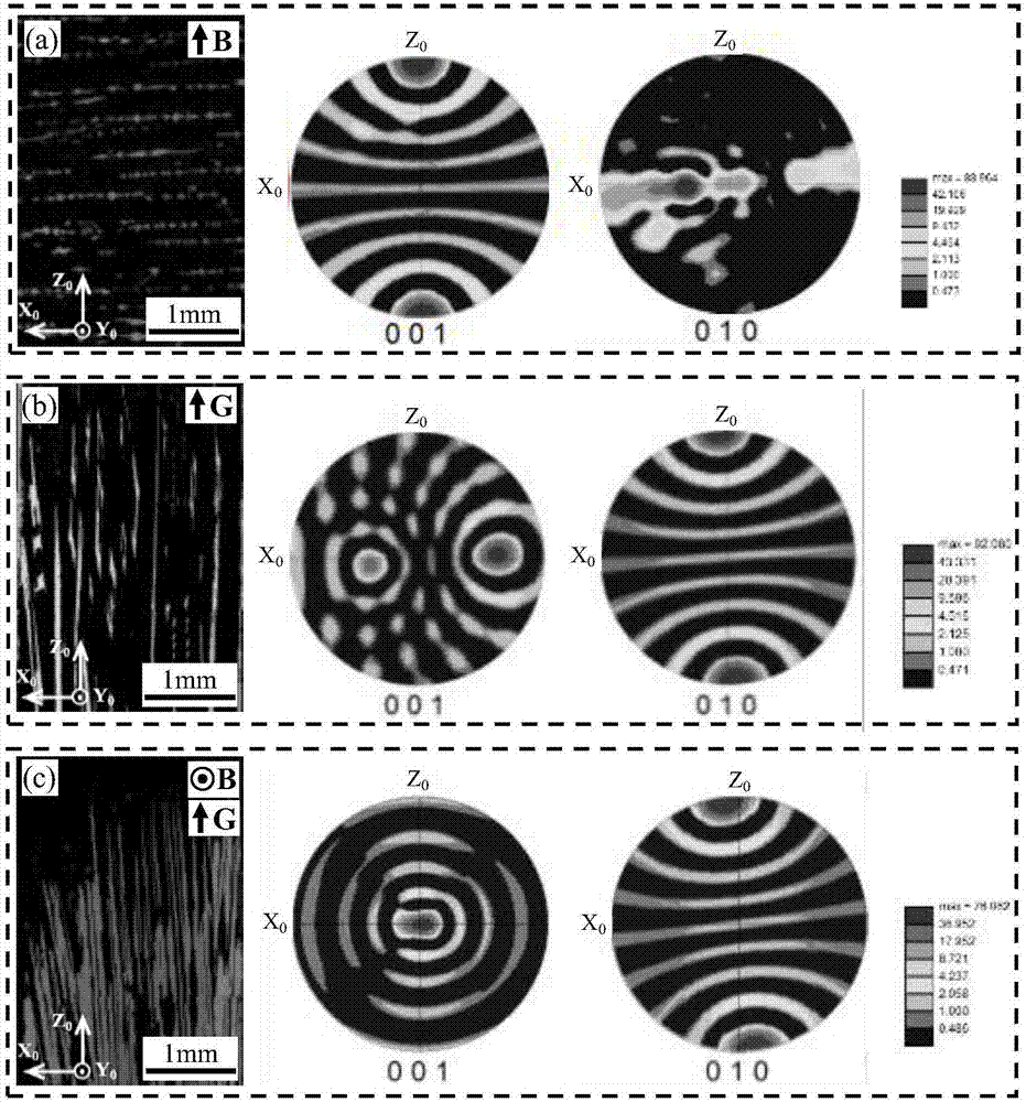 Method for preparing strongly-textured polycrystalline magnetic control shape memory materials through magnetic field assisted directional solidification