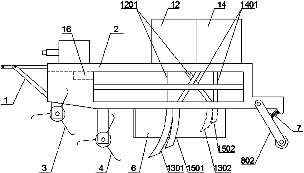 High-low-row planting operation machine