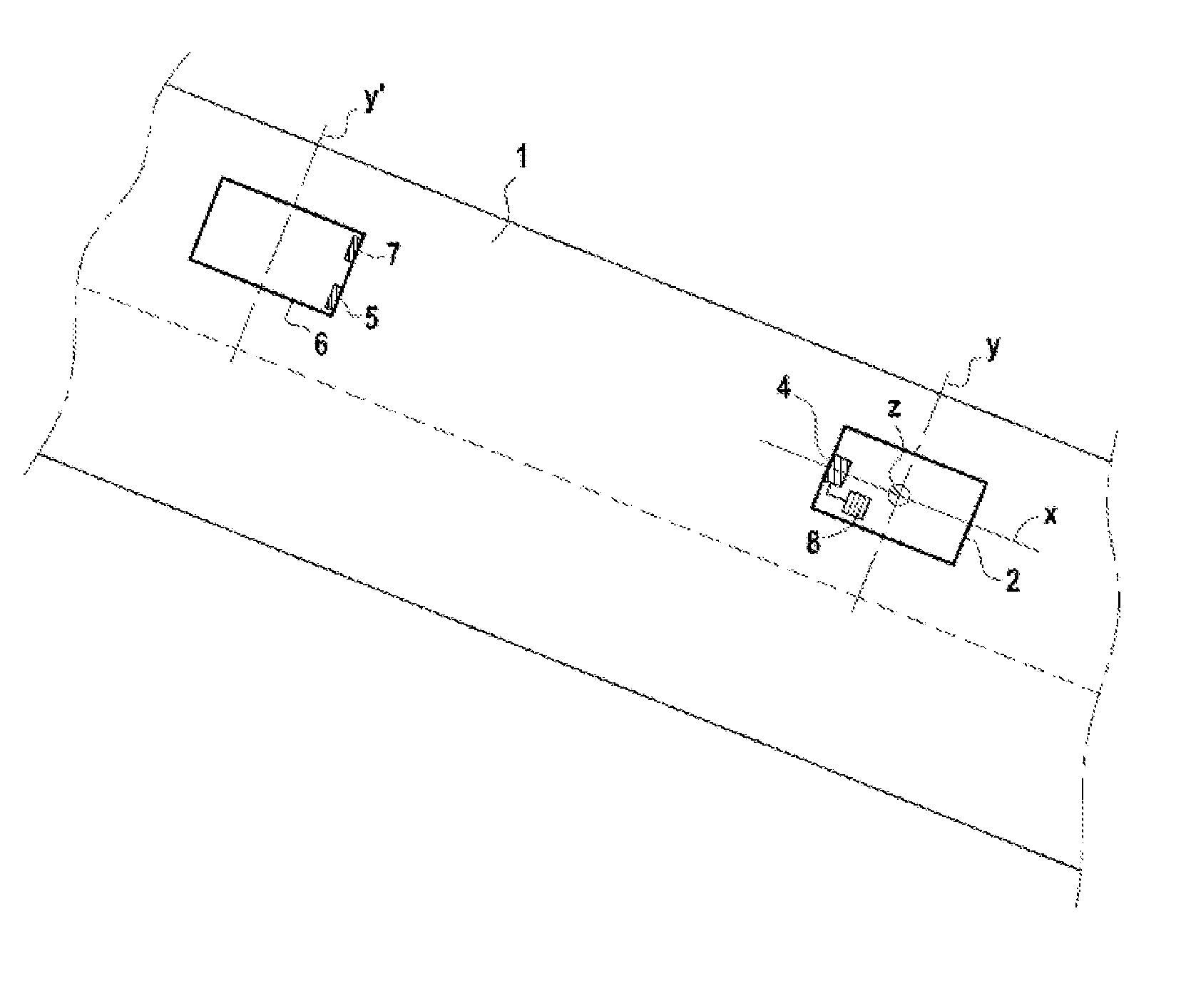 System of gauging a camera suitable for equipping a vehicle