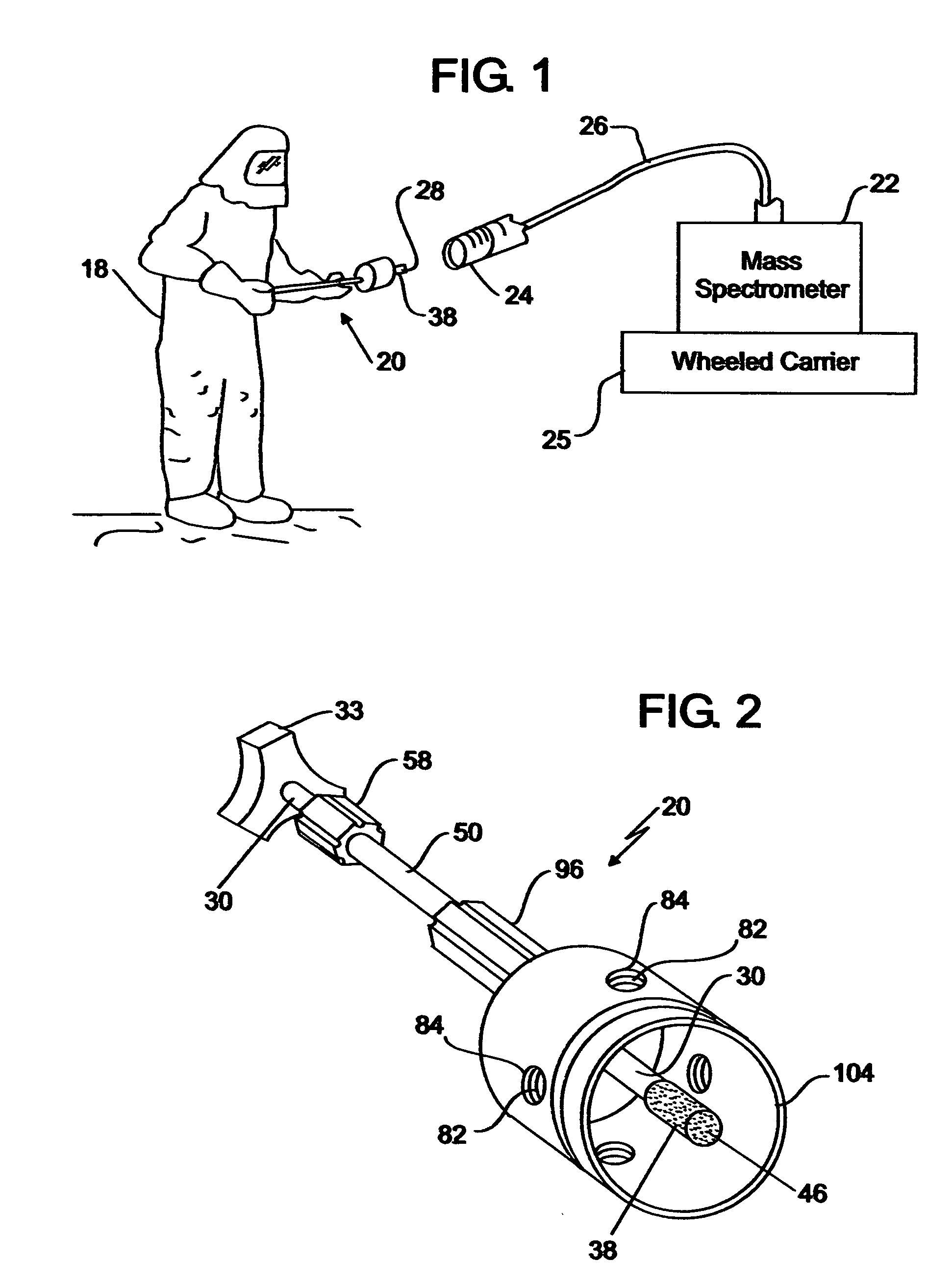 Assembly for collecting samples for purposes of identification or analysis and method of use