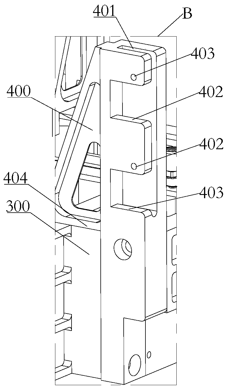 Locking support mechanism and exposure device of material exposure test box