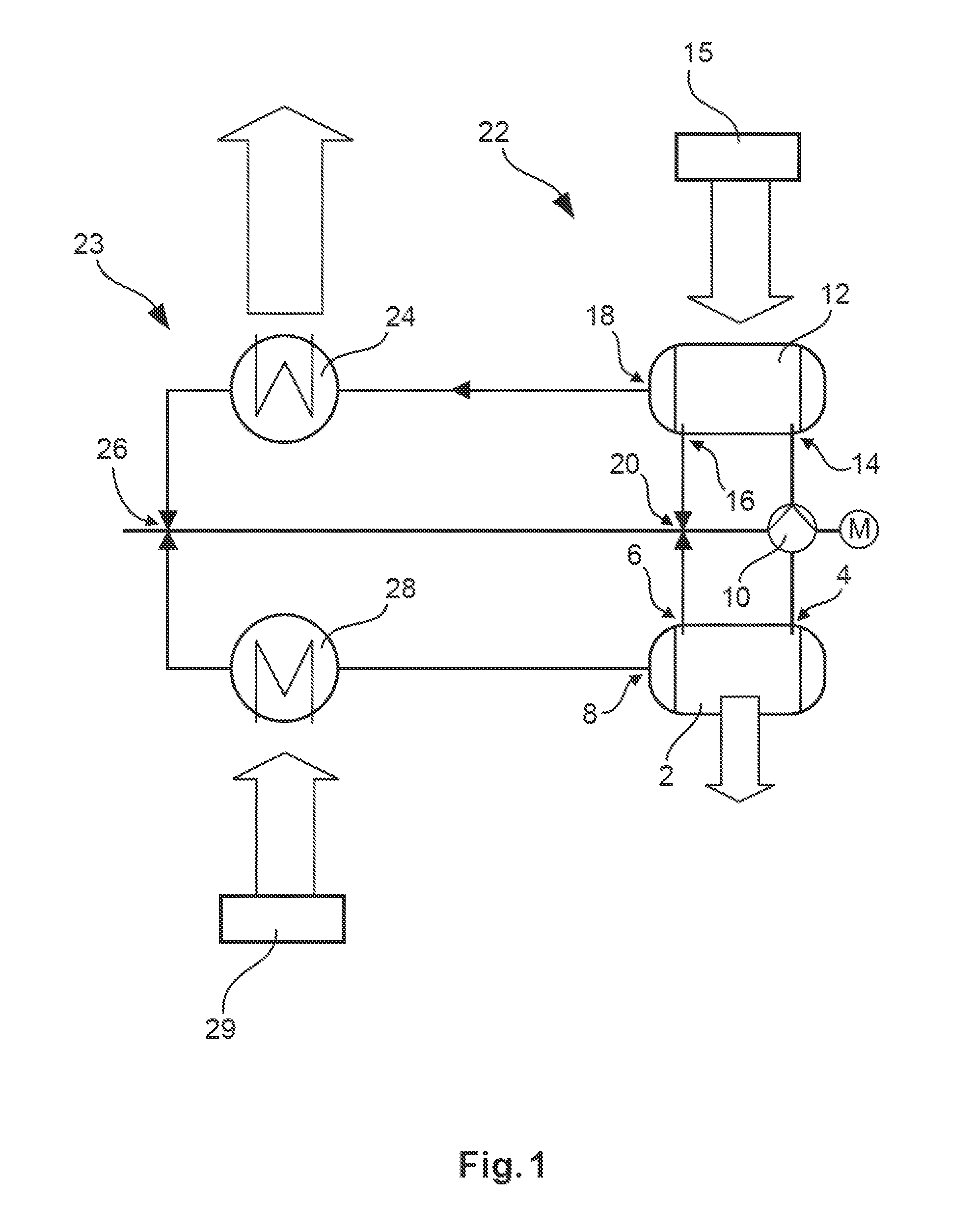 Vehicle with a cooling system for cooling and method for cooling in a vehicle