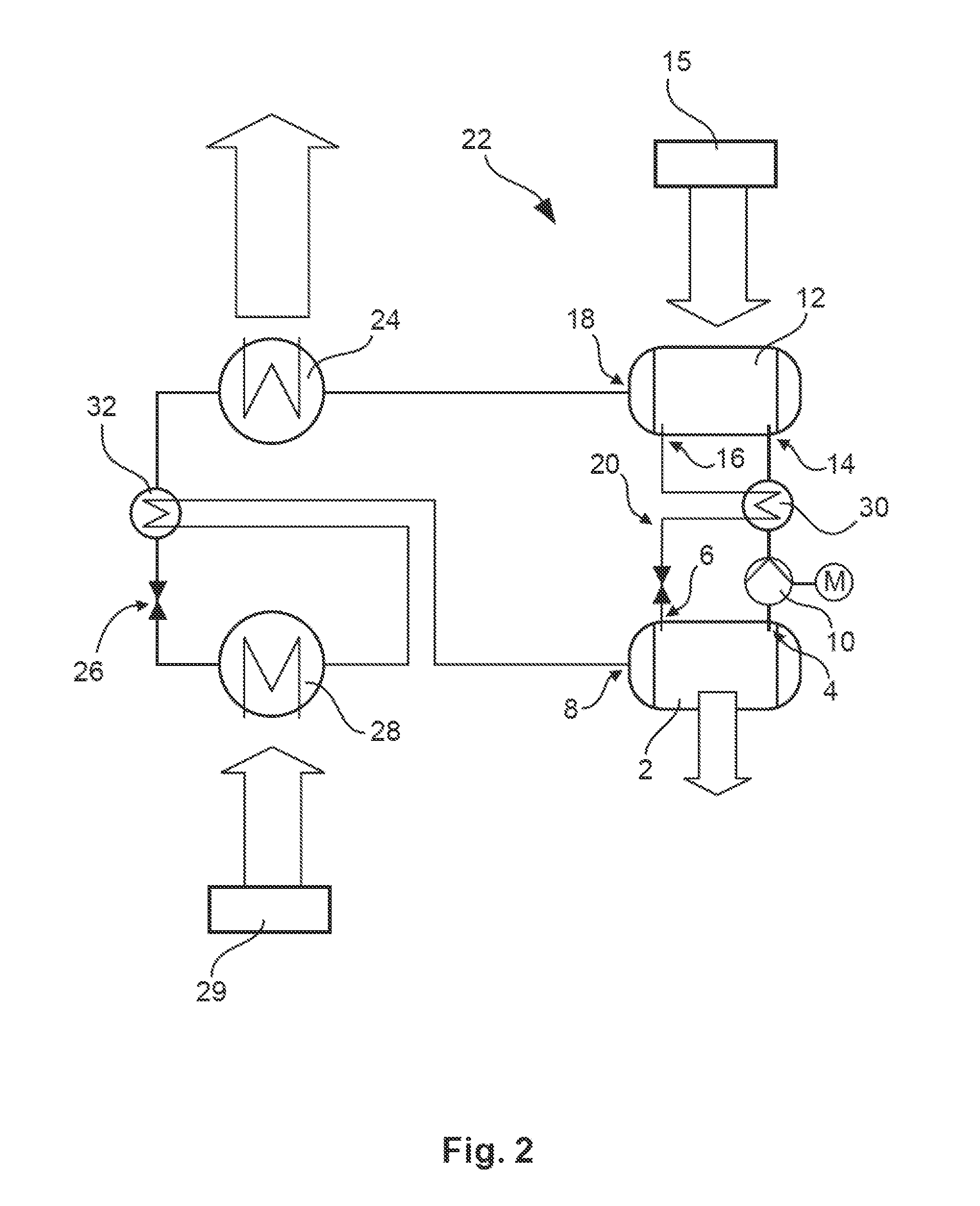 Vehicle with a cooling system for cooling and method for cooling in a vehicle