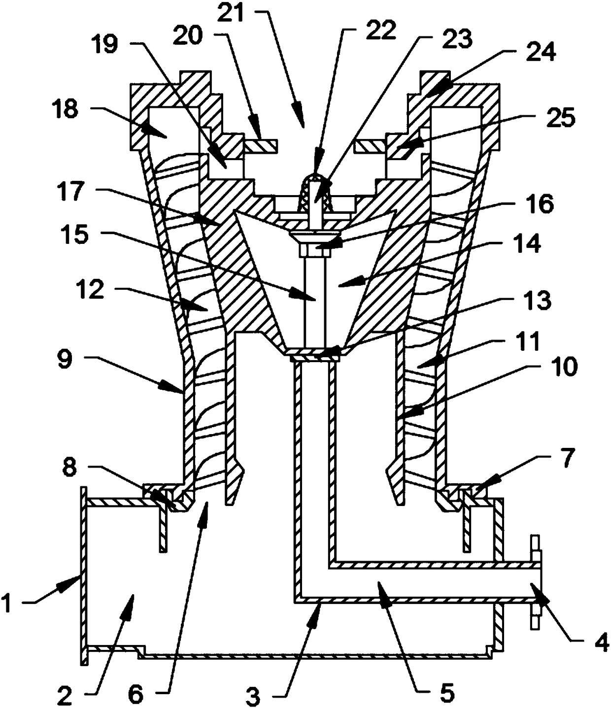 Convergent fuel gas combustion equipment for waste heat recycling