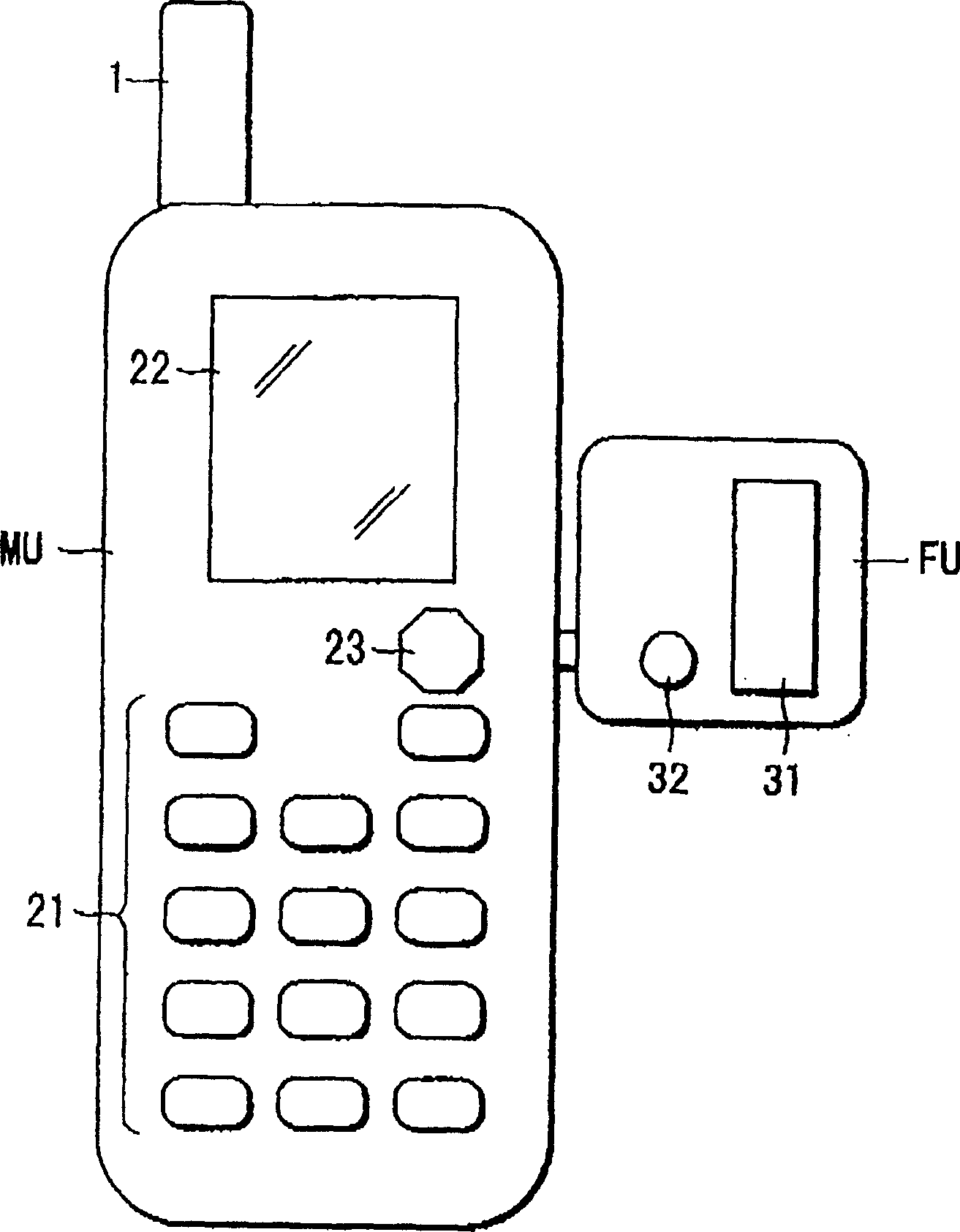 Mobile communication terminal including camera