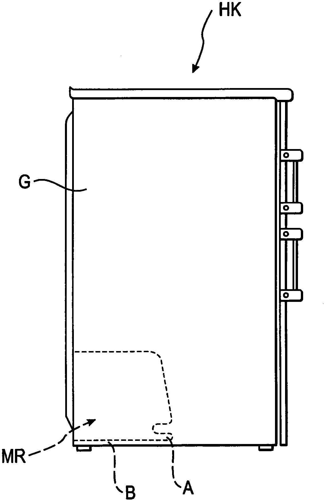 Domestic refrigerator with a machine chamber