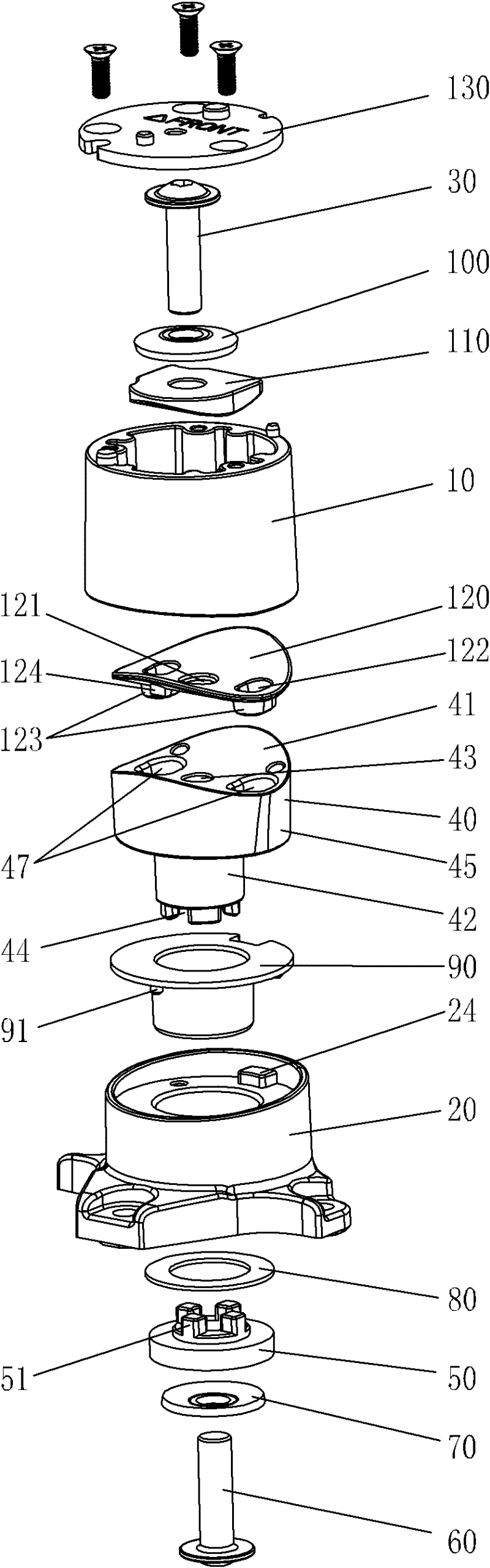 Rotating mechanism of base for multifunctional liquid crystal television set
