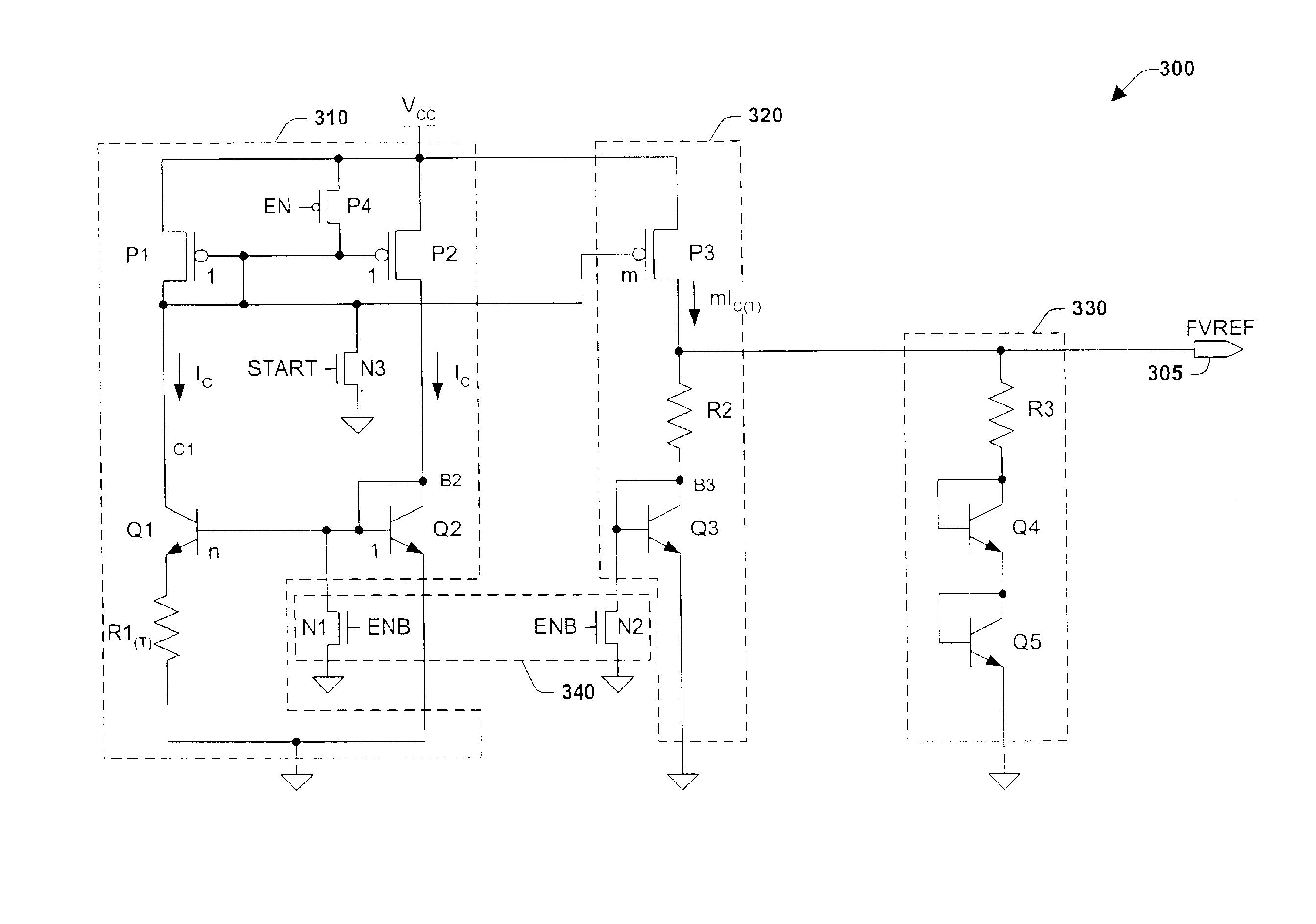 Fast bandgap reference circuit for use in a low power supply A/D booster