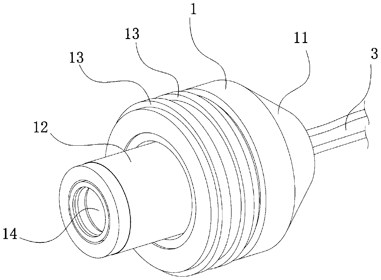 Electronic detonator leg wire tail end connecting device and blasting system and application thereof